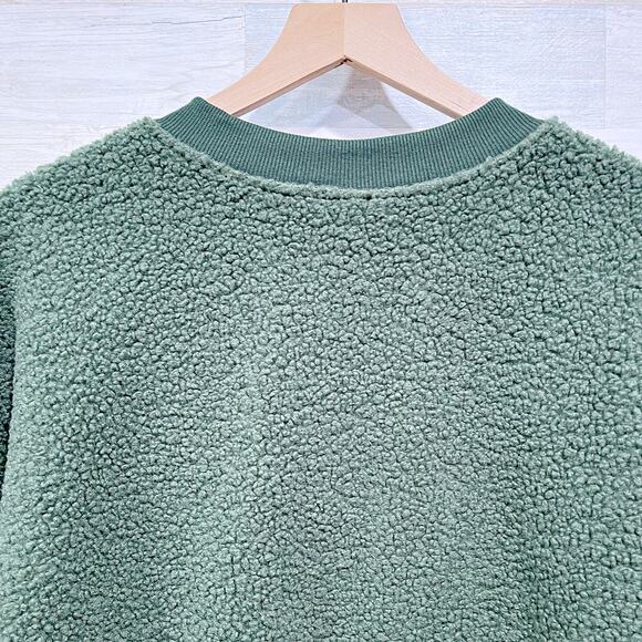 Champion UO Exclusive Teddy Fleece Sweatshirt Green Athleisure Mens Small - Picture 5 of 7